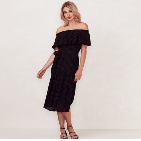 LC Lauren Conrad Dresses & Skirts - Lauren Conrad Beach Shop Off the Shoulder Midi